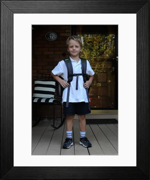 Framed Print : first day of school, grade one Framed Print : first day of school, grade one