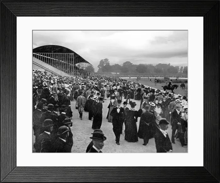 Framed Print : A late 19th century photograph featuring the crowded Horse Show at the R Framed Print : A late 19th century photograph featuring the crowded Horse Show at the R