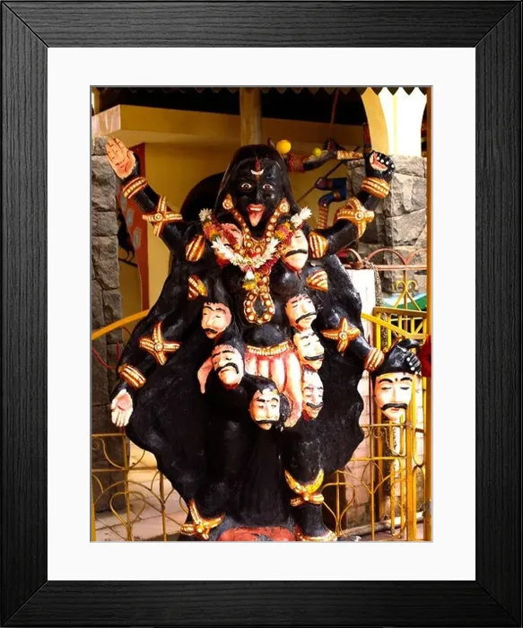 Framed Print : Medine Mauritius Black Kali Statue Tamil Hindu Temple for Sugarcane Workers Tantric de Maha Kali Tookay Temple Framed Print : Medine Mauritius Black Kali Statue Tamil Hindu Temple for Sugarcane Workers Tantric de Maha Kali Tookay Temple