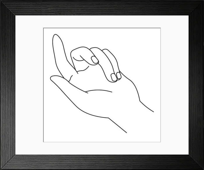 Framed Print : Hand gesture or sign, nonverbal communication Framed Print : Hand gesture or sign, nonverbal communication