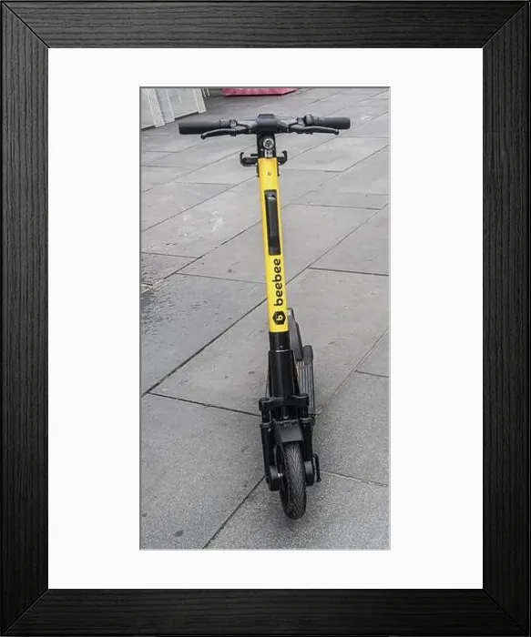 Framed Print : beebee is the first electric scooter sharing service that started working today on the streets of Sarajevo Framed Print : beebee is the first electric scooter sharing service that started working today on the streets of Sarajevo