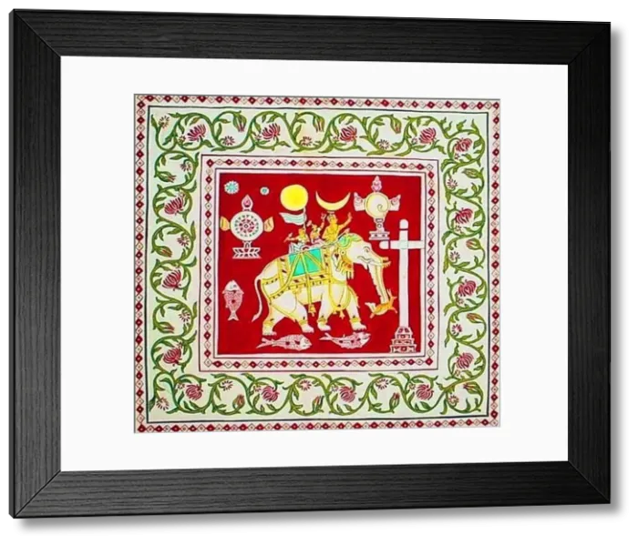 Framed Print : Sri Lanka: Catholic Karava flag Framed Print : Sri Lanka: Catholic Karava flag