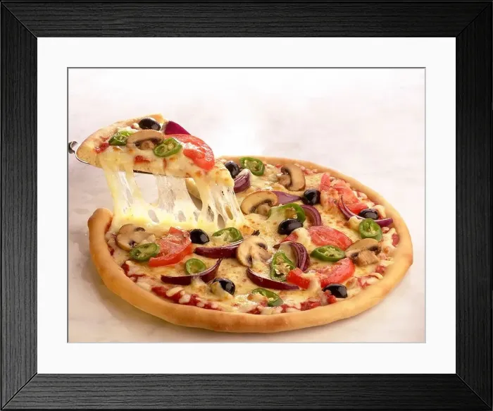 Framed Print : Taking a slice of pizza Framed Print : Taking a slice of pizza