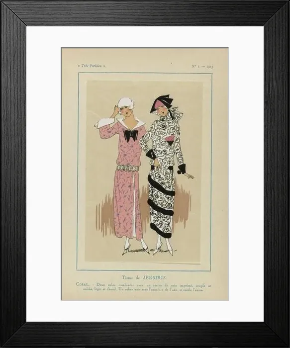 Framed Print : Très Parisien, 1923, No. 1: Tissus de JERSIRIS Framed Print : Très Parisien, 1923, No. 1: Tissus de JERSIRIS