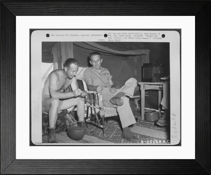 Framed Print : Left to right: Major Harley C. Vaughn Framed Print : Left to right: Major Harley C. Vaughn