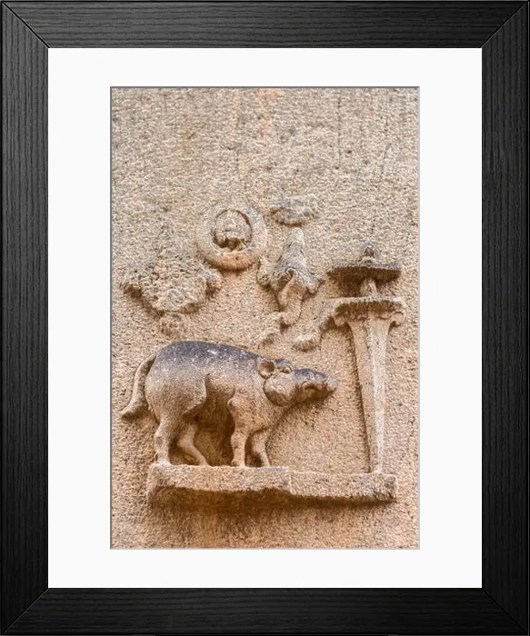 Framed Print : The boar as fourth avatar of Vishnu at Kallalagar Temple Framed Print : The boar as fourth avatar of Vishnu at Kallalagar Temple