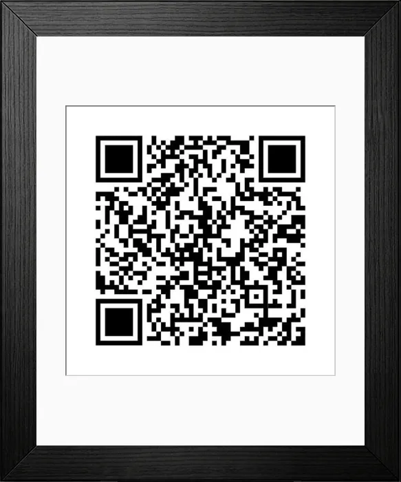 Framed Print : Black white QR code. Quick Response code. Marketing and inventory management Framed Print : Black white QR code. Quick Response code. Marketing and inventory management