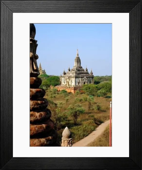 Framed Print : Upright view of a beautiful temple in Bagan Myanmar Framed Print : Upright view of a beautiful temple in Bagan Myanmar