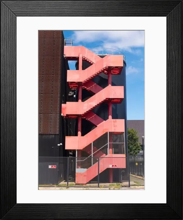 Framed Print : England London Stratford Hackney Wick Queen Elizabeth Park Lee Valley modern contemporary building bright pink external