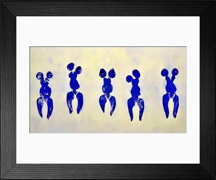 Framed Print : Anthropometry of the blue period, 1960 (Painting) by artist Yves Klein (1928-1962) French Framed Print : Anthropometry of the blue period, 1960 (Painting) by artist Yves Klein (1928-1962) French