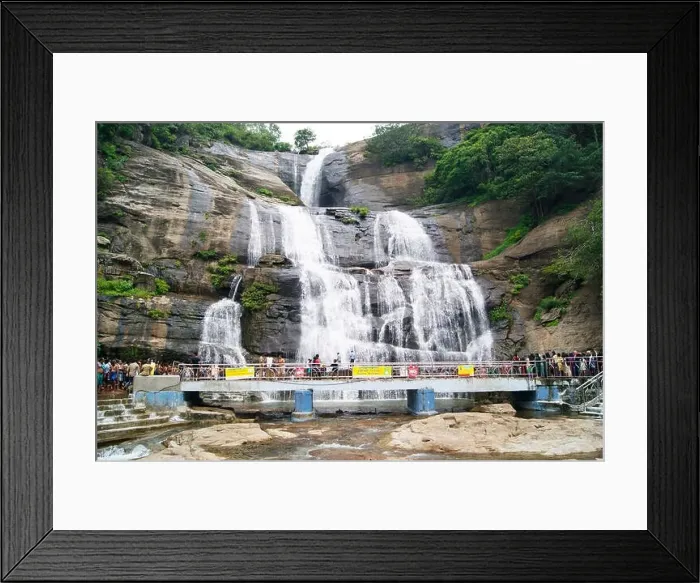 Framed Print : Courtallam waterfalls Tamil Nadu India Framed Print : Courtallam waterfalls Tamil Nadu India