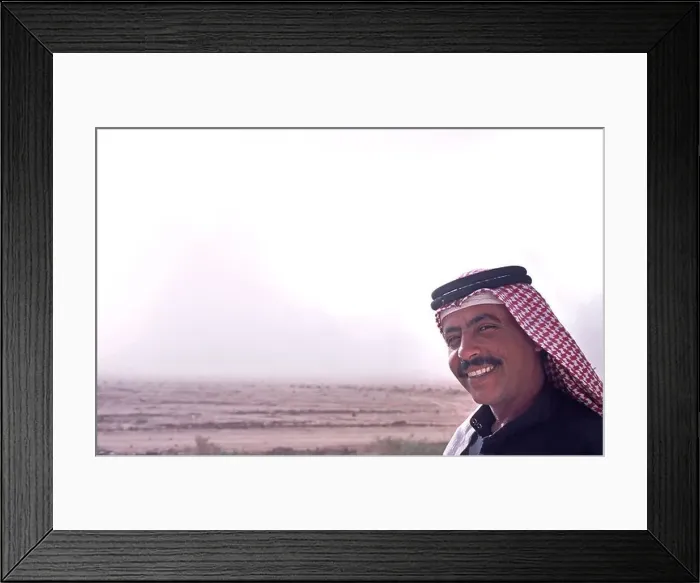 Framed Print : Jordanian Bedouin man wearing a keffiyah a traditional Arab headscarf Wadi Rum Jordan Framed Print : Jordanian Bedouin man wearing a keffiyah a traditional Arab headscarf Wadi Rum Jordan