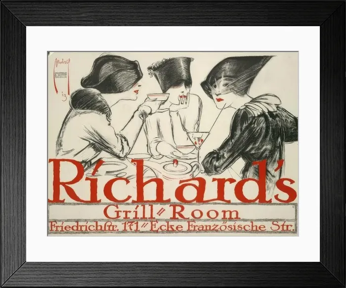 Framed Print : Richard's Grill Room, Friedrichstr Framed Print : Richard's Grill Room, Friedrichstr