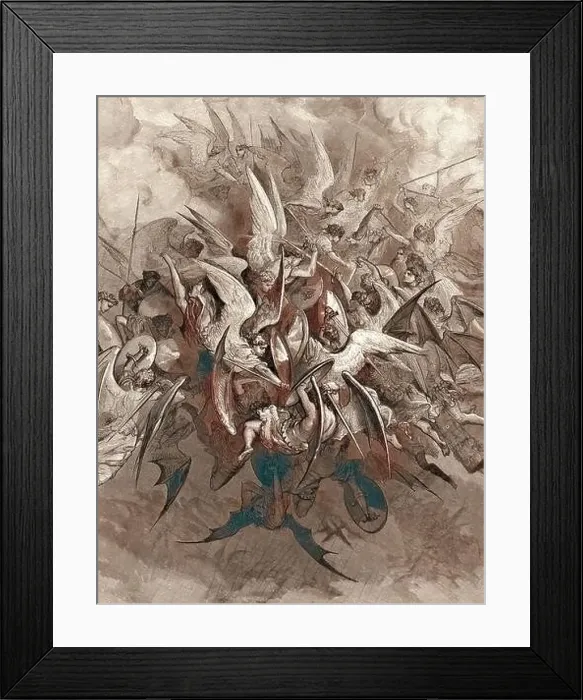 Framed Print : The Battle of the Angels, by Gustave Doré Framed Print : The Battle of the Angels, by Gustave Doré