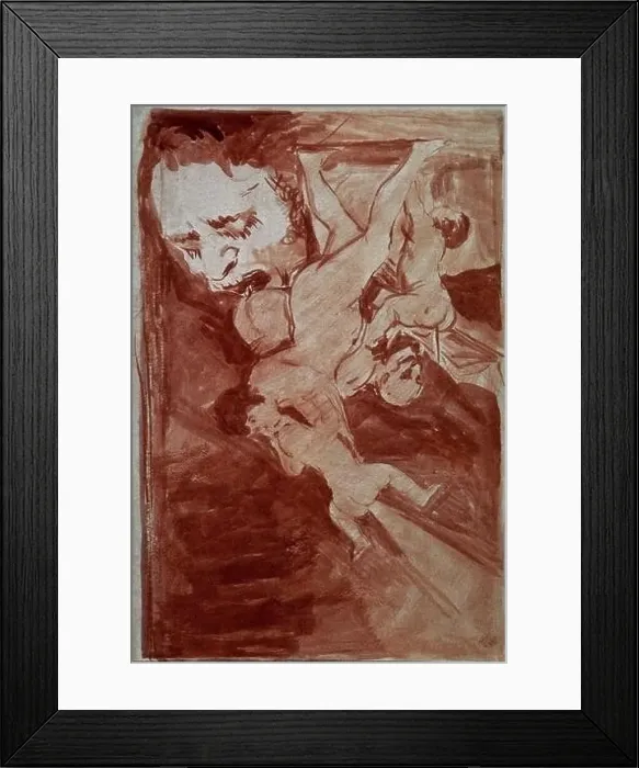 Framed Print : PROCLAMACION DE BRUJAS - 1797-98 - SANGUINA Y AGUADA ROJA