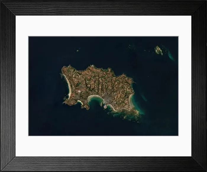 Framed Print : Jersey, the largest of the Channel Islands seen from space - contains modified Copernicus Sentinel Data (2022) Framed Print : Jersey, the largest of the Channel Islands seen from space - contains modified Copernicus Sentinel Data (2022)