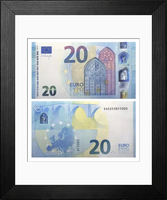 Framed Print : New banknote 20 Euro, 2015