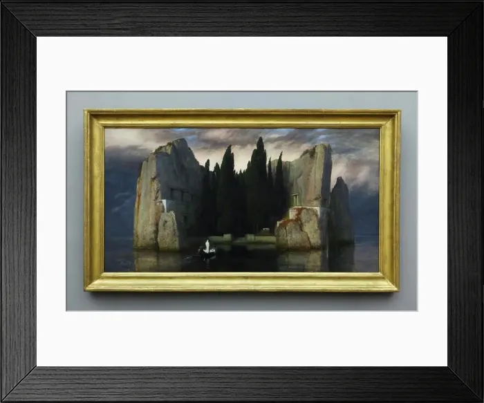 Framed Print : Painting Isle of the Dead ('Die Toteninsel') by Swiss symbolist painter Arnold Böcklin (1883)