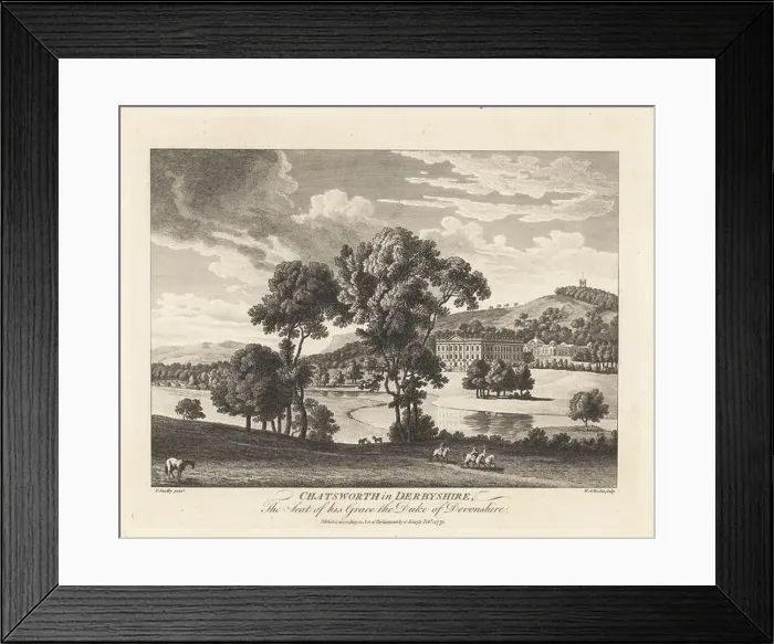 Framed Print : View of Chatsworth House, Derbyshire Framed Print : View of Chatsworth House, Derbyshire