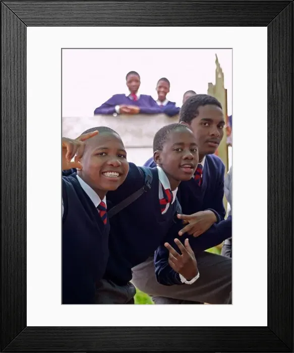 Framed Print : School children outside classroom, St Mark's School, Mbabane, Hhohho, Kingdom of Swaziland Framed Print : School children outside classroom, St Mark's School, Mbabane, Hhohho, Kingdom of Swaziland