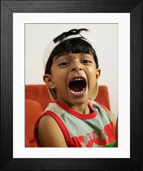 Framed Print : Boy Sreaming Framed Print : Boy Sreaming
