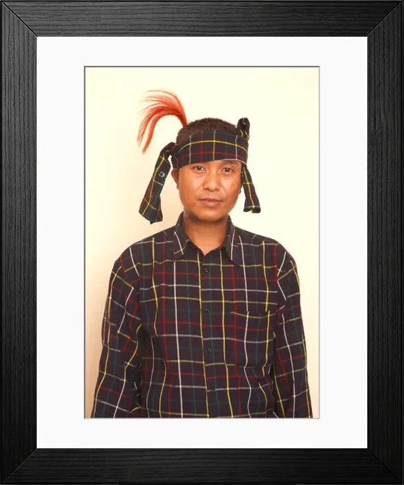 Framed Print : Mizo dancer in costume for Cheraw Dance of Mizoram ; India NO MR Framed Print : Mizo dancer in costume for Cheraw Dance of Mizoram ; India NO MR