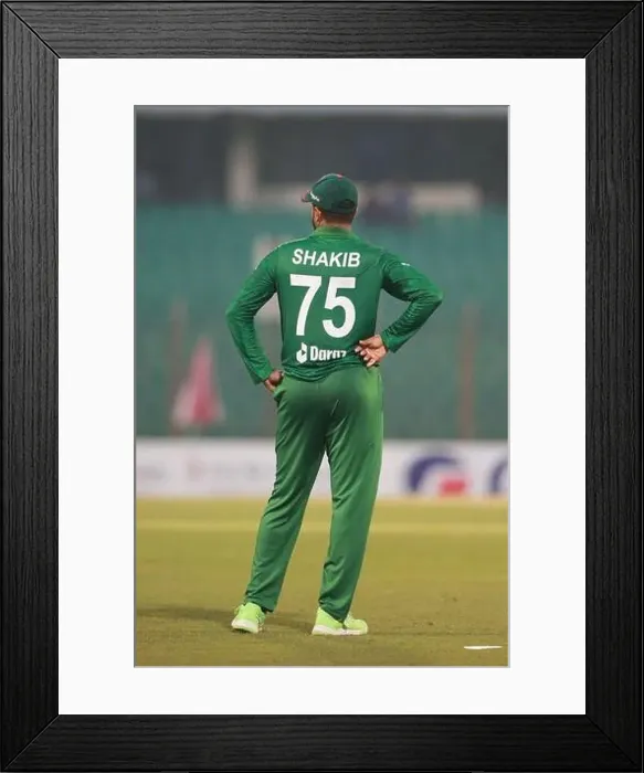 Framed Print : Shakib Al Hasan as Bangladesh saw a number of records break in their thumping 77-run win over Ireland in Framed Print : Shakib Al Hasan as Bangladesh saw a number of records break in their thumping 77-run win over Ireland in