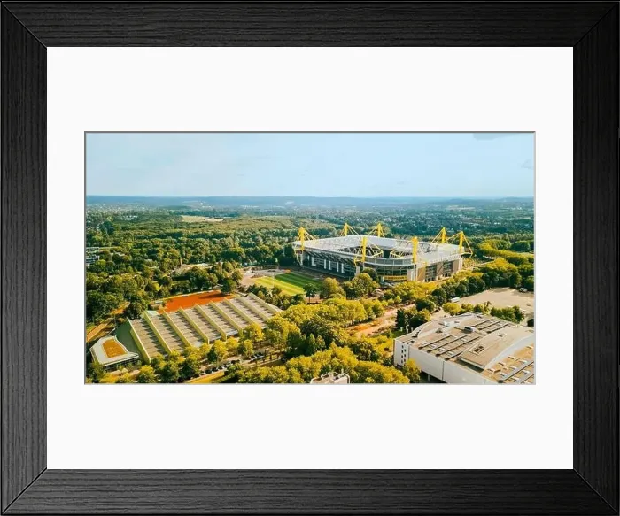 Framed Print : Aerial shot of football stadium BVB Borussia, Signal Iduna Park in Dortmund, Germany Framed Print : Aerial shot of football stadium BVB Borussia, Signal Iduna Park in Dortmund, Germany