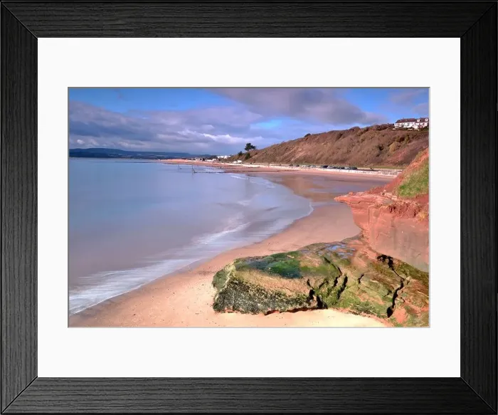 Framed Print : Orcombe point - Exmouth beach - Devon - UK Framed Print : Orcombe point - Exmouth beach - Devon - UK