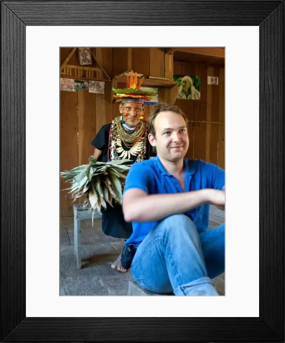 Framed Print : Shaman from the Cofán people in the Ecuadorian-Colombian amazon forest performing ceremony Framed Print : Shaman from the Cofán people in the Ecuadorian-Colombian amazon forest performing ceremony