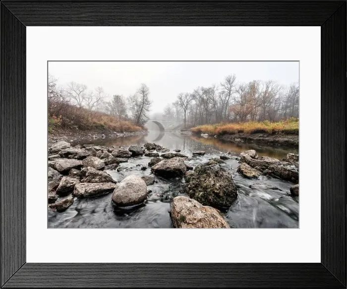 Framed Print : Sturgeon Creek on a foggy fall morning, Winnipeg, Manitoba, Canada Framed Print : Sturgeon Creek on a foggy fall morning, Winnipeg, Manitoba, Canada