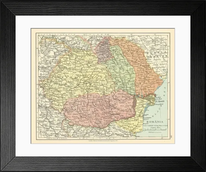 Framed Print : Romania including Bessarabia / Moldova. Wallachia Transylvania. STANFORD c1925 map Framed Print : Romania including Bessarabia / Moldova. Wallachia Transylvania. STANFORD c1925 map