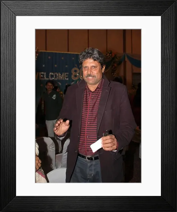 Framed Print : Kapil Dev, Indian former cricketer, India Framed Print : Kapil Dev, Indian former cricketer, India