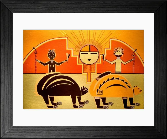 Framed Print : Hopi Symbols of War Society native idian traditions fresco painting painter wall United States Framed Print : Hopi Symbols of War Society native idian traditions fresco painting painter wall United States