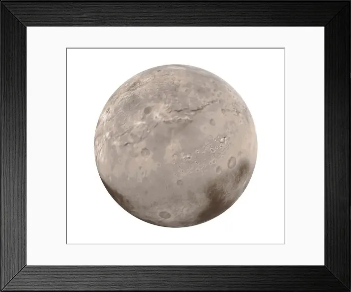 Framed Print : Charon, Moon of Dwarf Planet Pluto Isolated Framed Print : Charon, Moon of Dwarf Planet Pluto Isolated