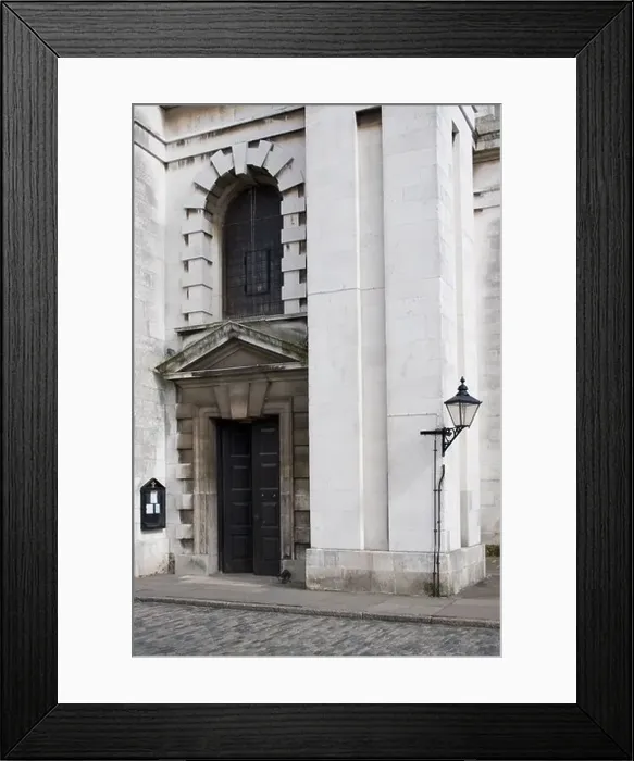 Framed Print : Back door of St Alfege's Church in Greenwich, England, Europe Framed Print : Back door of St Alfege's Church in Greenwich, England, Europe