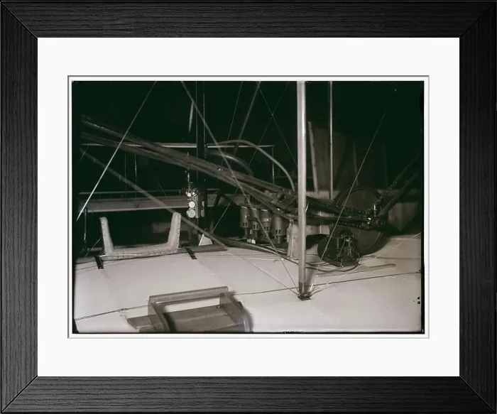 Framed Print : 1903 Wright Flyer pilot seat and engine view 2 Framed Print : 1903 Wright Flyer pilot seat and engine view 2