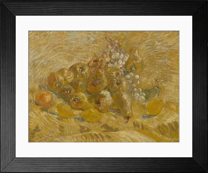 Framed Print : English: Quinces, Lemons, Pears and Grapes Nederlands: Kweeperen Framed Print : English: Quinces, Lemons, Pears and Grapes Nederlands: Kweeperen