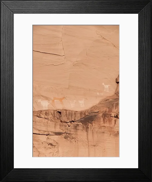 Framed Print : USA, Arizona, Canyon de Chelly National Monument, Antelope House Ruins, Colorful Rock Art Paintings Framed Print : USA, Arizona, Canyon de Chelly National Monument, Antelope House Ruins, Colorful Rock Art Paintings