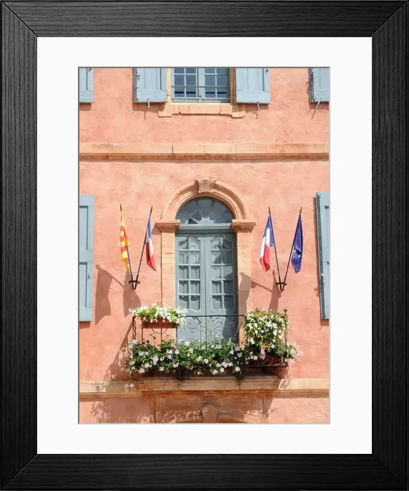 Framed Print : Town Hall in Roussillon, Vaucluse department, Provence region in France Framed Print : Town Hall in Roussillon, Vaucluse department, Provence region in France