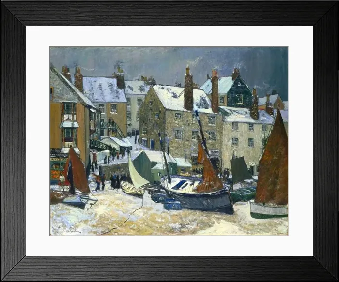 Framed Print : Richard Hayley Lever artwork entitled Winter in St Ives Framed Print : Richard Hayley Lever artwork entitled Winter in St Ives