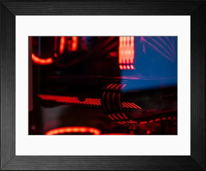 Framed Print : A graphics card with a futuristic design Framed Print : A graphics card with a futuristic design