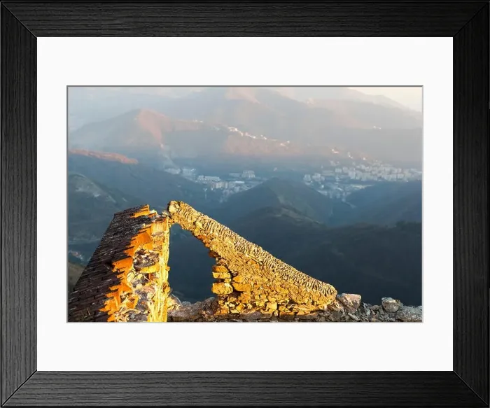 Framed Print : GENOVA / ITALY - 30 DECEMBER 2016: Diamante fortress, wall in the sun, Bisagno Valley Framed Print : GENOVA / ITALY - 30 DECEMBER 2016: Diamante fortress, wall in the sun, Bisagno Valley