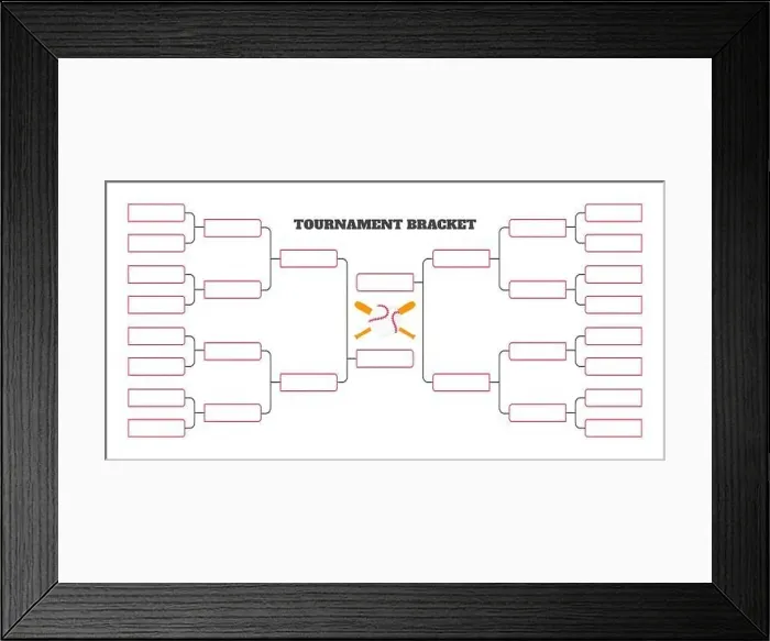 Framed Print : 16 team tournament bracket championship template flat style design vector illustration isolated on white background Framed Print : 16 team tournament bracket championship template flat style design vector illustration isolated on white background