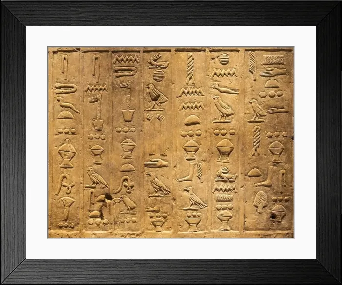 Framed Print : Ancient Egyptian hieroglyphics. Vintage background Framed Print : Ancient Egyptian hieroglyphics. Vintage background