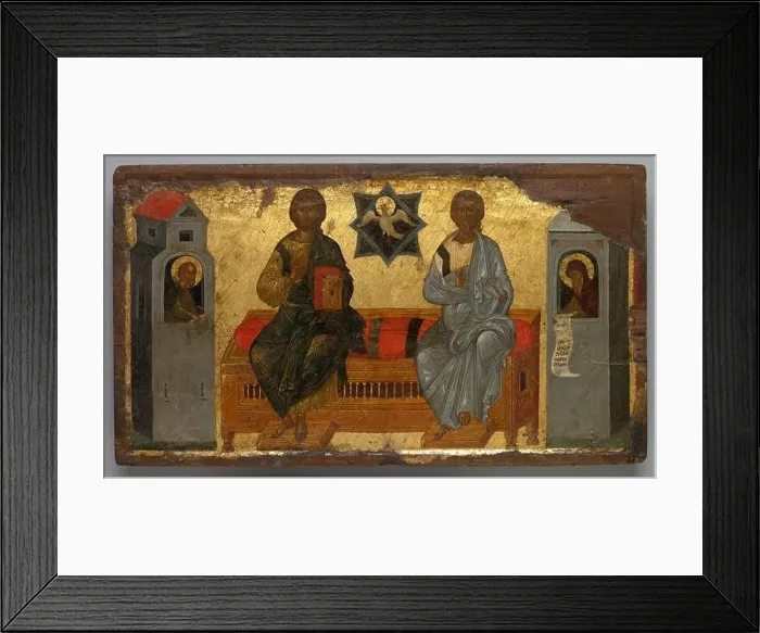 Framed Print : Icon of the New Testament Trinity, c Framed Print : Icon of the New Testament Trinity, c