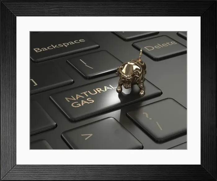 Framed Print : 3d render of keyboard with natural gas button and bull. The concept of increasing commodity's value Framed Print : 3d render of keyboard with natural gas button and bull. The concept of increasing commodity's value