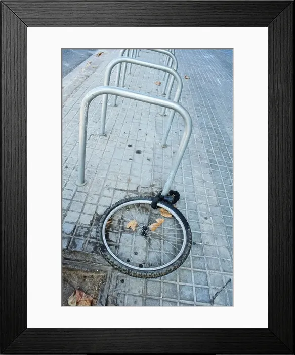 Framed Print : Stolen bicycle. Barcelona. Spain Framed Print : Stolen bicycle. Barcelona. Spain