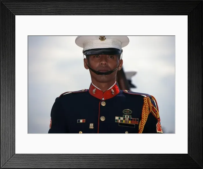 Framed Print : Philippines Marine In Uniform Framed Print : Philippines Marine In Uniform