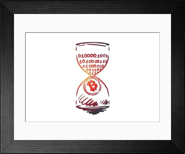 Framed Print : Timestamp, bitcoin, blockchain, currency, digital concept. Hand drawn isolated vector Framed Print : Timestamp, bitcoin, blockchain, currency, digital concept. Hand drawn isolated vector